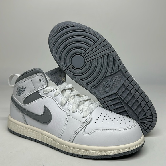 Nike Other - New Air Jordan 1 Mid Retro (PS) Neutral Grey White Stealth 640734-135 NWOB